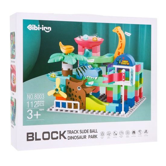 Dětská kuličková dráha s dinosaury 112 dílků Dino Party