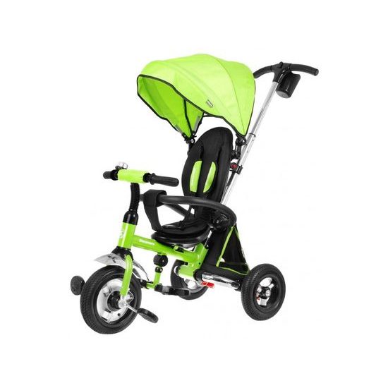 Majlo Toys dětská tříkolka Discovery T300 s nafukovacími koly zelená