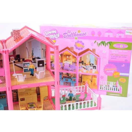 Domeček pro panenky s příslušenstvím Loving Family 136 součástí