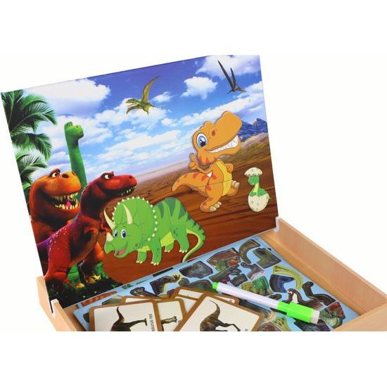 Vzdělávací magnetické puzzle s dinosaury