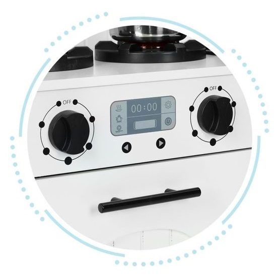 Ecotoys dětská dřevěná kuchyňka s příslušenstvím Domeček - bílá