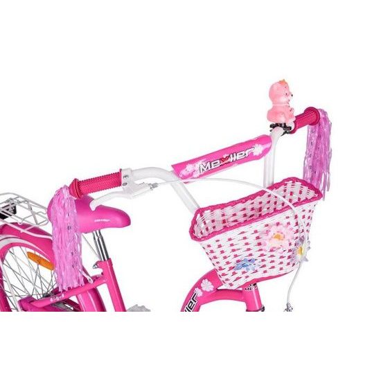 Mexller dětské kolo Village 16" s vodící tyčí růžové