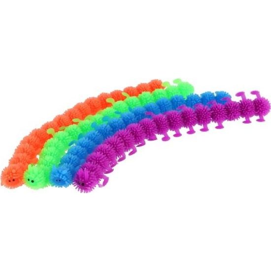 Antistresová mačkací Housenka - mix 4 barvy