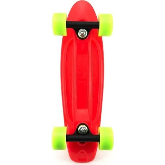 Skateboard - pennyboard - červený, zelená kola