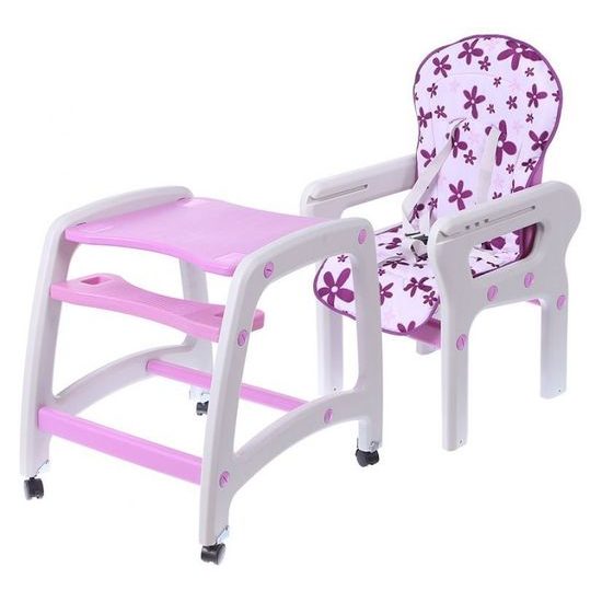 Ecotoys jídelní židlička 3v1 fialová