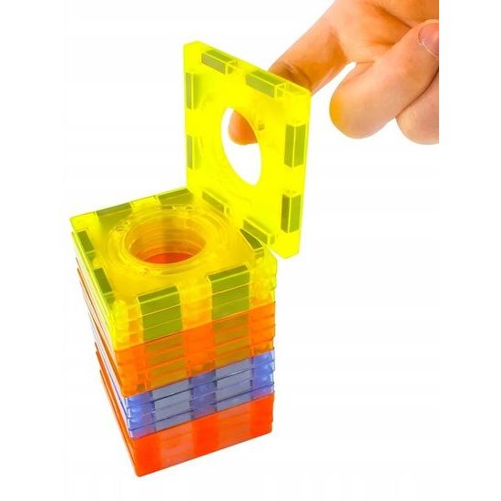 Magnetická svítící stavebnice se skluzavkou Light Magnetic 75 dílů