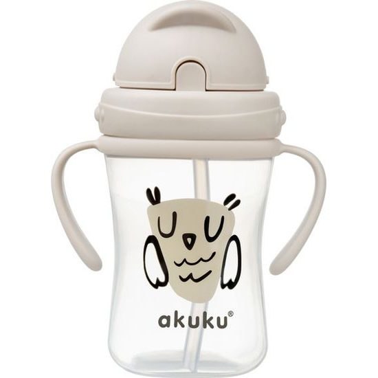 Dětská láhev se slámkou Akuku - Sovička