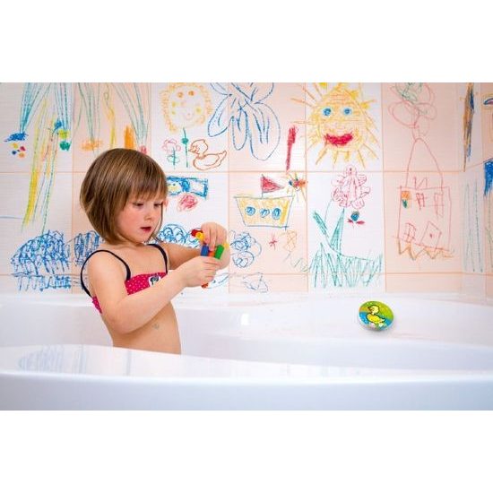 Pastelky do vany - Moje první zvířátka 10 ks s houbičkou