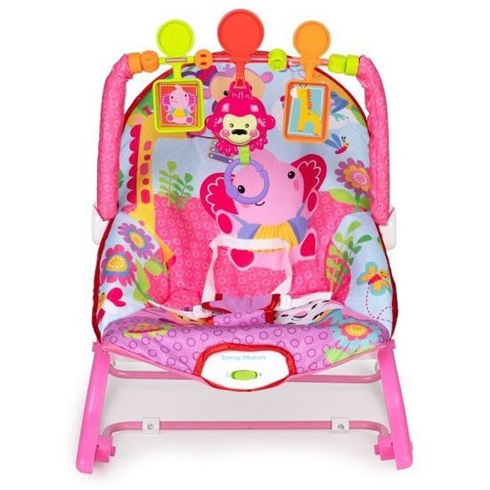 Ecotoys kojenecké lehátko 3v1 s vibracemi Baby Calm růžové