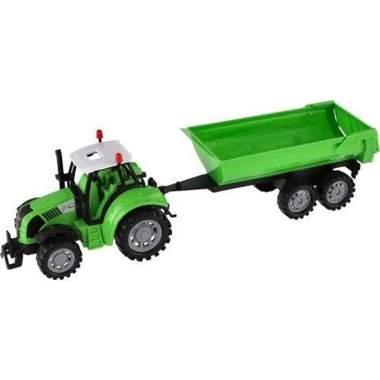 Traktor s vlekem a výklopkou - mix 2 barvy