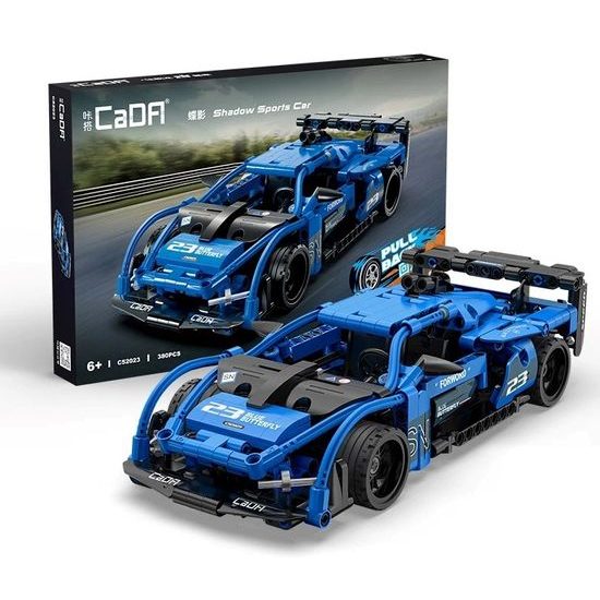 CaDA dětská stavebnice Sportovní auto 380 dílků modré