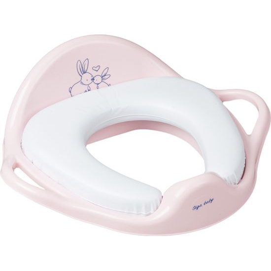 Dětské sedátko na WC měkké Králíčci růžové