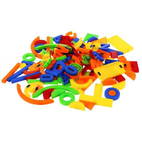 Magnetická písmenka, číslice a tvary 128 kusů First Classroom