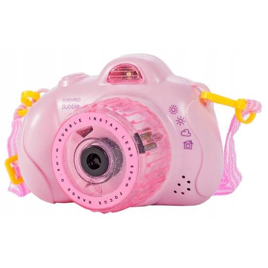 Bublifuk na baterie fotoaparát Flashing Bubble růžový