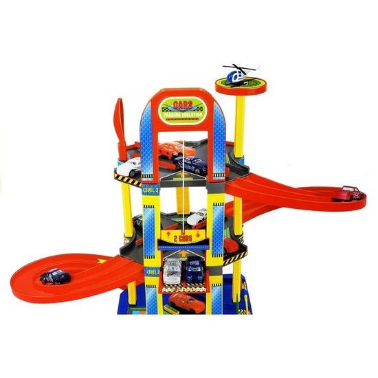 Majlo Toys parkovací garáž s výtahem + 6 autíček