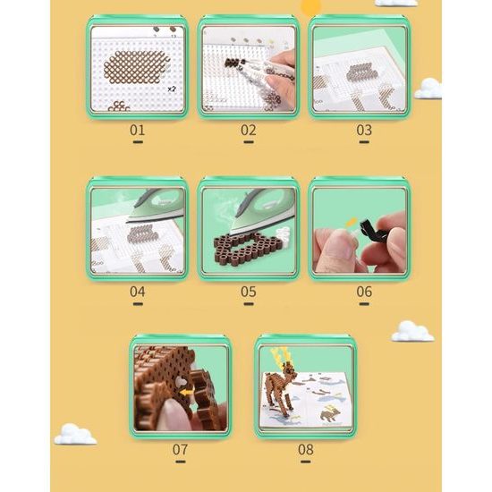 Zažehlovací korálky Iron Beads 3D Zvířátka 3000 kusů