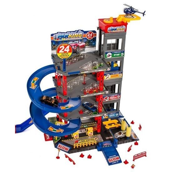 Doris parkovacia garáž s výťahom, helikoptérou a autíčkami