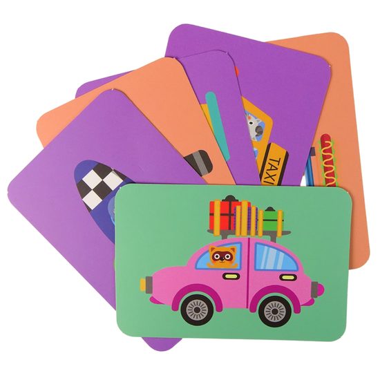 Magnetická ukládačka dopravní prostředky Color Day