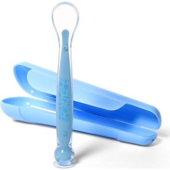 BABYONO Lžička silikonová s obalem 6 m+ 1ks