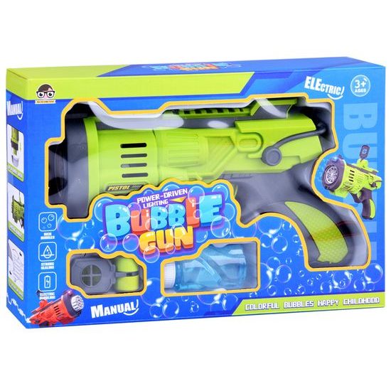 Bublifuk pistole na akumulátor Bubble Gun - zelená