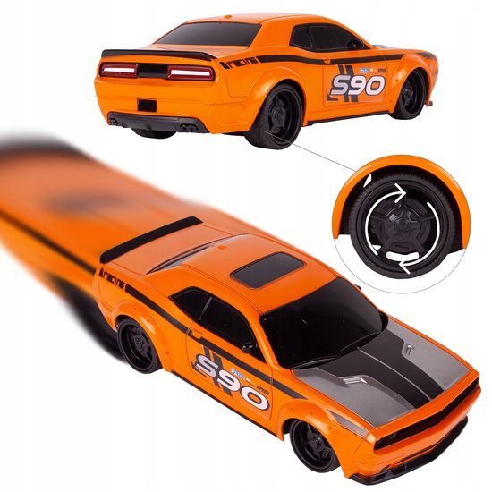 Závodní auto na dálkové ovládání Speed King S90 oranžové 1:24