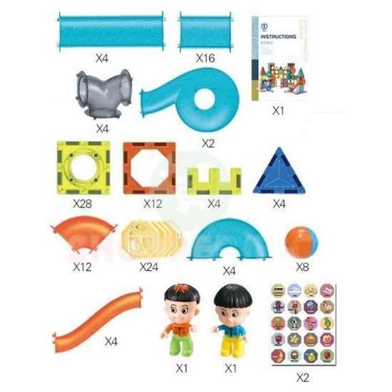 Doris magnetická stavebnice se skluzavkou Magic Magnetic 96 dílů