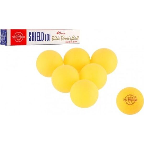Míčky na stolní tenis SHIELD - bezešvé oranžové 6ks