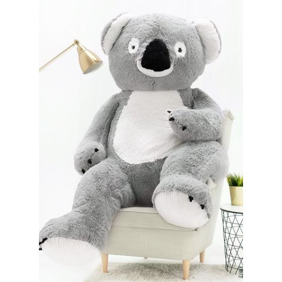 Plyšový medvěd Koala 190 cm šedá