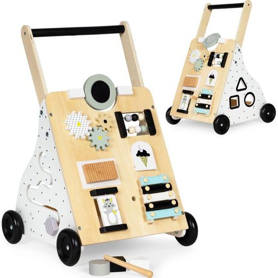 MALÁ VADA Ecotoys dřevěné edukační chodítko s cimbálkami