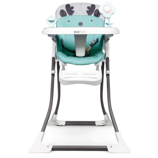 Ecotoys jídelní židlička 2v1 Sobík tyrkysová