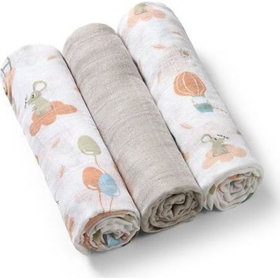 Bambusové plenky 3ks šedá