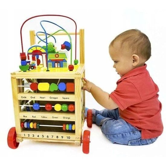 Doris dřevěné chodítko edukační kostka 6v1