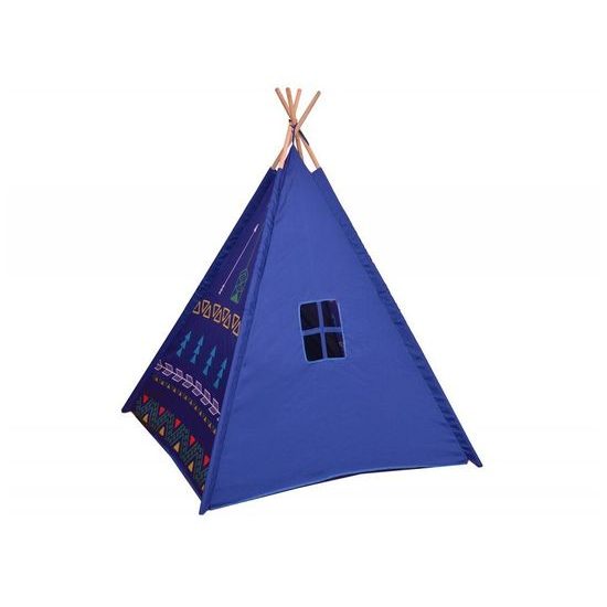 Ecotoys dětský indiánský stan tmavě modrý