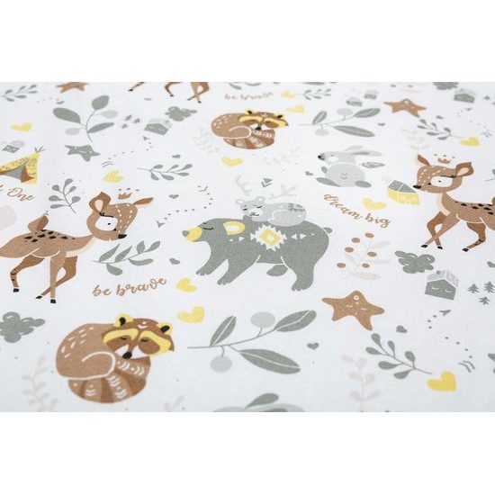 Sada do postýlky plyš/karo Lesní zvířátka