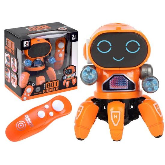 Interaktivní tančící robot na dálkové ovládání Boot Pioneer oranžový