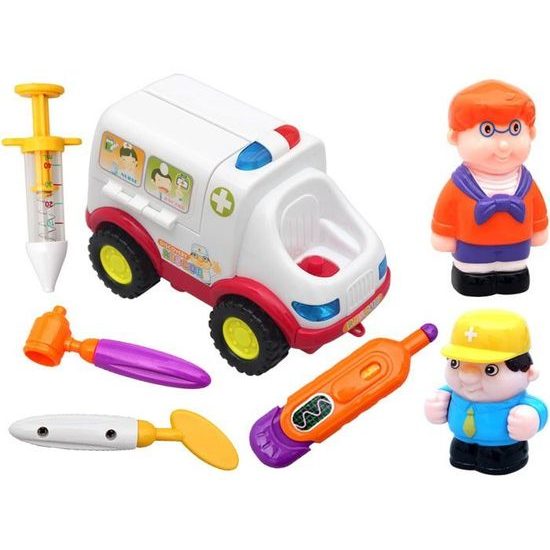 Huile Toys interaktivní autíčko pro nejmenší se zvukem Sanitka