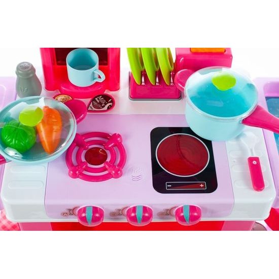 Majlo Toys dětská kuchyňka se světlem a zvuky Kids Chef růžová