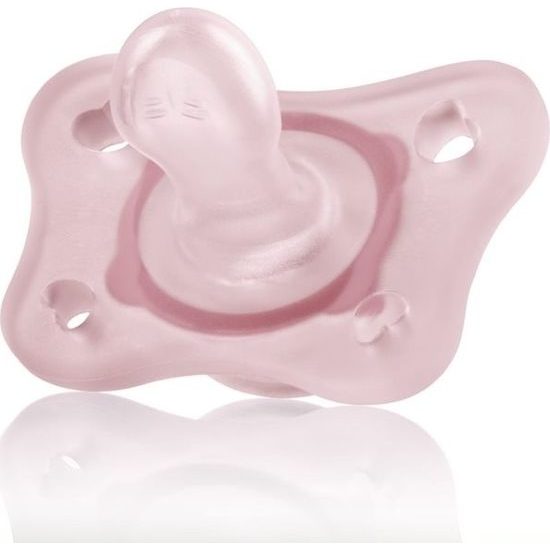 CHICCO Šidítko Physio Mini Soft celosilikonové 0-2m dívka 2 ks