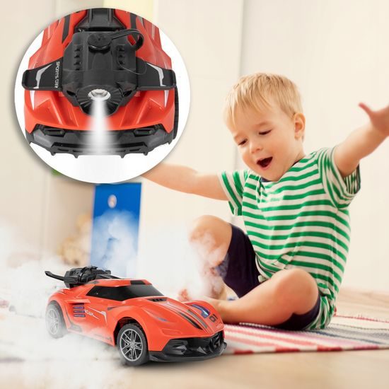 Autíčko na dálkové ovládání s kouřovým efektem Speed X 1:20 červené