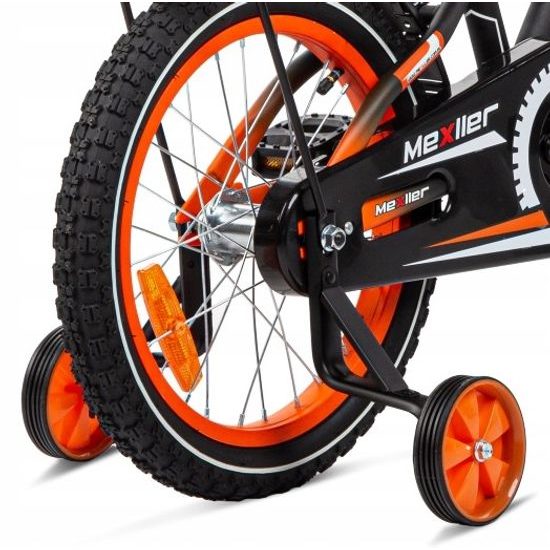 Mexller dětské kolo BMX 16" s vodící tyčí černooranžové
