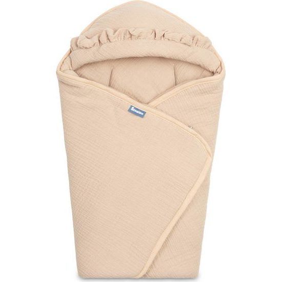 Mušelínová zavinovačka do autosedačky - béžová