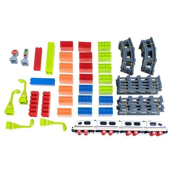 Stavebnicová vláčkodráha pro nejmenší se zvukem Iron Horse 74 součástí