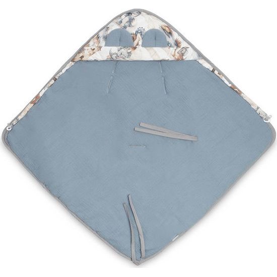 Dětská mušelínová zavinovačka do autosedačky Dráček jeans