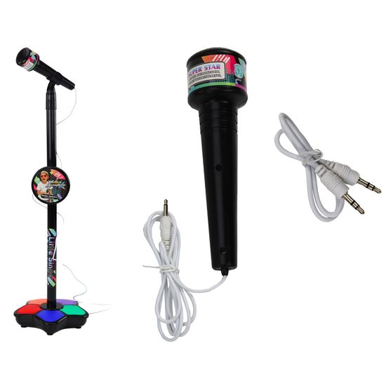 Dětský mikrofon se stojanem Kids Star růžový