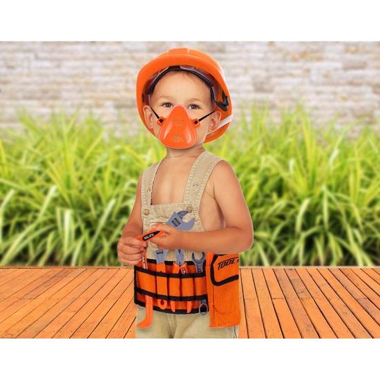 Sada dětského nářadí s helmou Malý opravář