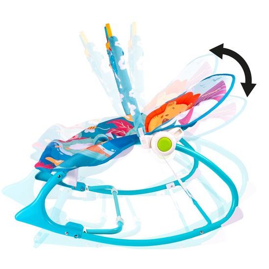 Kojenecké lehátko 3v1 s vibracemi Lvíček - modré