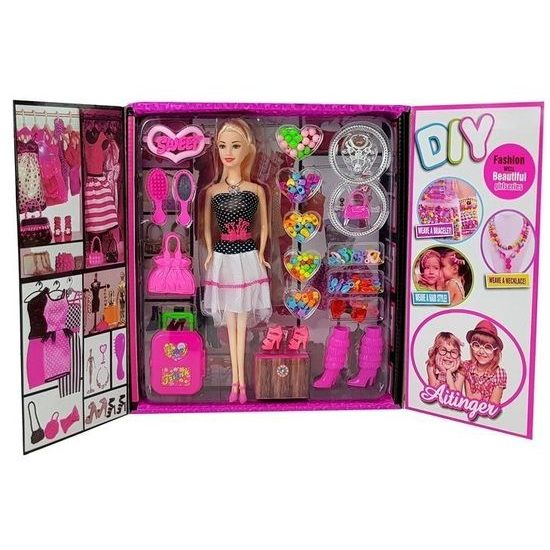 Panenka se šatníkem a doplňky Fashion Wardrobe - 20 součástí