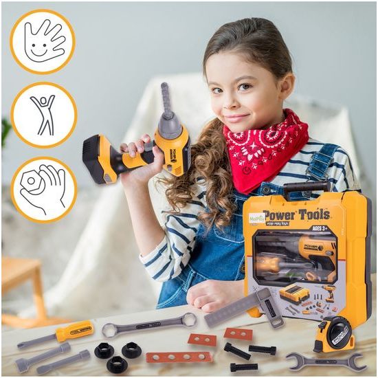 Dětské nářadí s vrtačkou na baterie v kufříku Power Tools