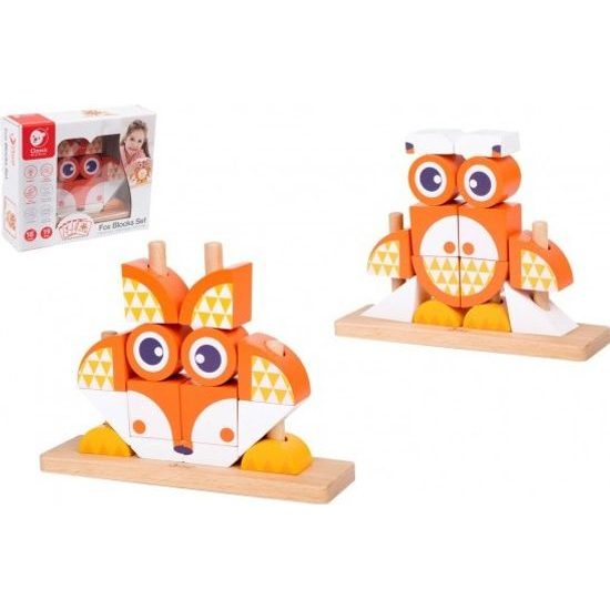 Dřevěná skládanka Liška 19ks