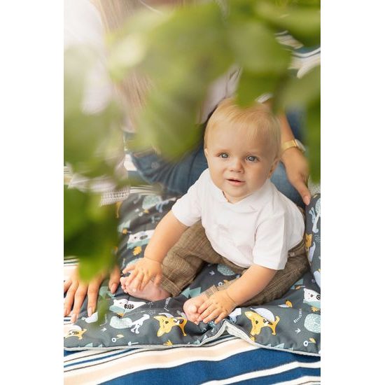 Souprava do kočárku Wafel boho růžová